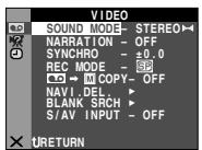 JVC GR-DZ7 - Pour les menus de lecture video : - 2