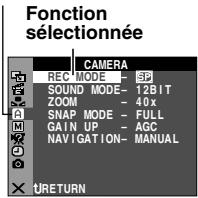 JVC GR-DZ7 - MenuaVEC DES menus secondaires - 1