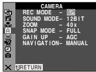 JVC GR-DZ7 - MenuaVEC DES menus secondaires - 3