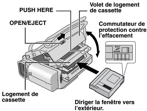 JVC GR-DZ7 - Insertion/Ejection d'une cassette - 1