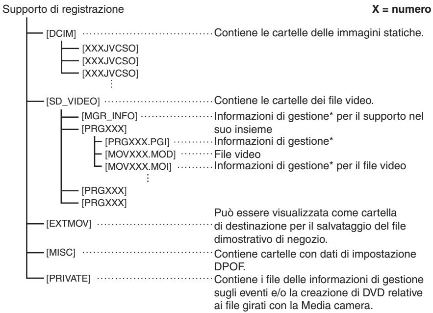 JVC GZ-MG130 - Struttura delle cartelle ed estensioni - 1