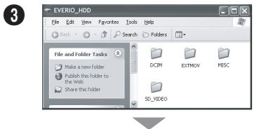 JVC GZ-MG275 - Sauvegarde de fichiers sur l'ordinateur sans utiliser le logiciel - 3