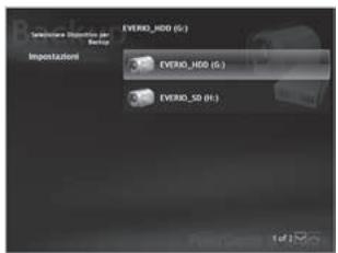 JVC GZ-MG575 - Portare il selettore su / per selezionare [ESEGUI BACKUP], quindi premere il selettore. - 1