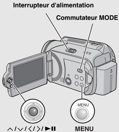 JVC GZ-MG57E - Commande dans cette section - 1