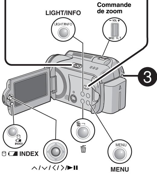 JVC GZ-MG57E - Régler l'interrupteur d'alimentation sur - 2