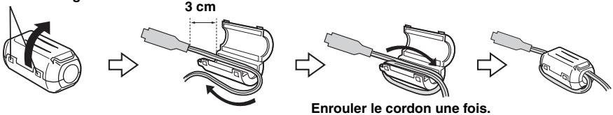 JVC GZ-MG57E - Fixation du filtré à noyau de ferrite - 3