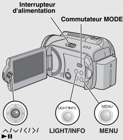 JVC GZ-MG57E - Commande dans cette section - 1