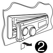 JVC KD-G343 - Abnehmen des Bedienfelds - 2