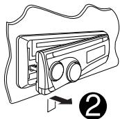 JVC KD-G343 - Retrait du panneau de commande - 2