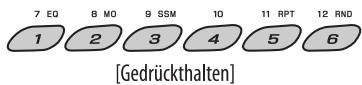 JVC KD-G343 - Speichern Sie Programmtypen unter den Zifferntasten (1-6): - 1