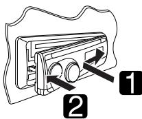 JVC KD-G343 - Fixation du panneau de commande - 1