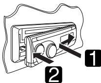 JVC KD-G343 - Anbringen des Bedienfelds - 1