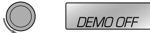 JVC KD-R412E - Annulation des démonstrations des affichages - 2