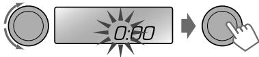 JVC KD-R412E - Adjust the hour. - 1