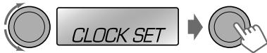 JVC KD-R412E - Select <CLOCK SET> . - 1