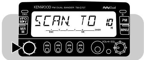 KENWOOD FM DUAL BANDER TIA-Q707 R/U Dual CALL VFO MIN MR M SCAN TO 10 H ESC 3 9 7 9 OVER PM MNU VOL→ SQL
