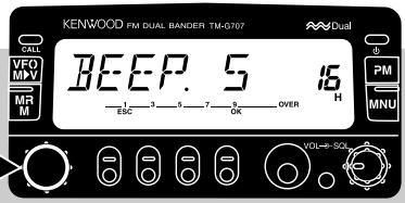 KENWOOD FM DUAL BANDER TM-0707 CALL VEO MPV MR M BEEP.5 16 H PM MNU ESC OK VOL=6-SCI