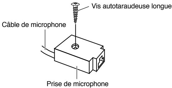Vis autotaraudeuse longue Câble de microphone Prise de microphone