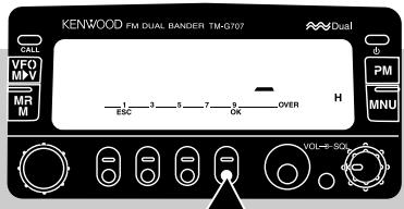 KENWOOD FM DUAL BANDER TM-G707 VOLI-SOL CALL VFO MN MR M H 1 ESC 3 5 7 9 OK OVER PM MNU Dual