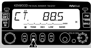 KENWOOD FM DUAL BANDER TM-G707 CCT. 085 TONE REV LOW BAND VOLI-SDL H PM MNU CALL VFD MV MR M 1 3 5 7 9 OVER P S T O R D DUAL