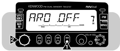 KENWOOD FM DUAL BANDER TM-G707 PRO .OFF 7 VFO MR M EM ESC 3 5 7 9 OVER PM MNU VOL→SQR 1
