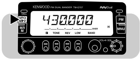 KENWOOD FM DUAL BANDER TM-G707 430000 TONE REV LOW BAND VOL-50Hz Dual PM MNU H VFO MW MR M