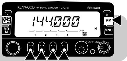 KENWOOD FM DUAL BANDER TM-GT07 VFD MR M 144000 1 2 3 4 OVER H PM MNU VOL-F-500