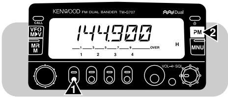 KENWOOD FM DUAL BANDER TM-0707 V-F0 M-M MR 144.900 — 1 — 3 — 5 — 7 — 9 — — 1 — 2 — 3 — 4 — H — 0 PM MNU VOL→ SQU