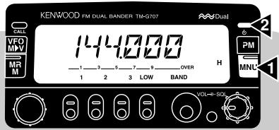 KENWOOD FM DUAL BANDER TN-G707 VFC MPV MR M CALL 14410000 1 3 5 7 9 OVER H 1 2 3 LOW BAND PM MNC VOL-SPG