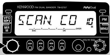 KENWOOD FM DUAL BANDER TM-G707 SCAN CO ESC OK OVER H VEO MPV MR M PM MNU VOL+ SG