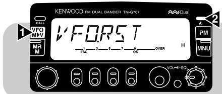KENWOOD FM DUAL BANDER TIA-G707 VFORST 1 2 3 4 5 6 7 8 9 OVER H ESC OK VOL= 50%