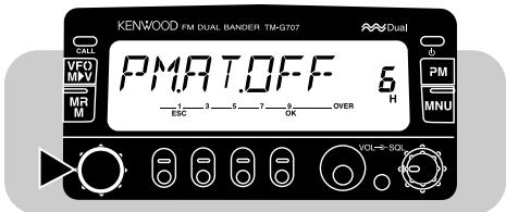 KENWOOD FM DUAL BANDER TIA-G707 VFO MV MR M PMATOFF 6 H 5 7 9 OVER 1 3 5 7 9 OK VOL→SO2