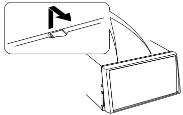 KENWOOD DNX5240BT - Pour enlever le cadre en caoutchouc dur (écusson) - 2