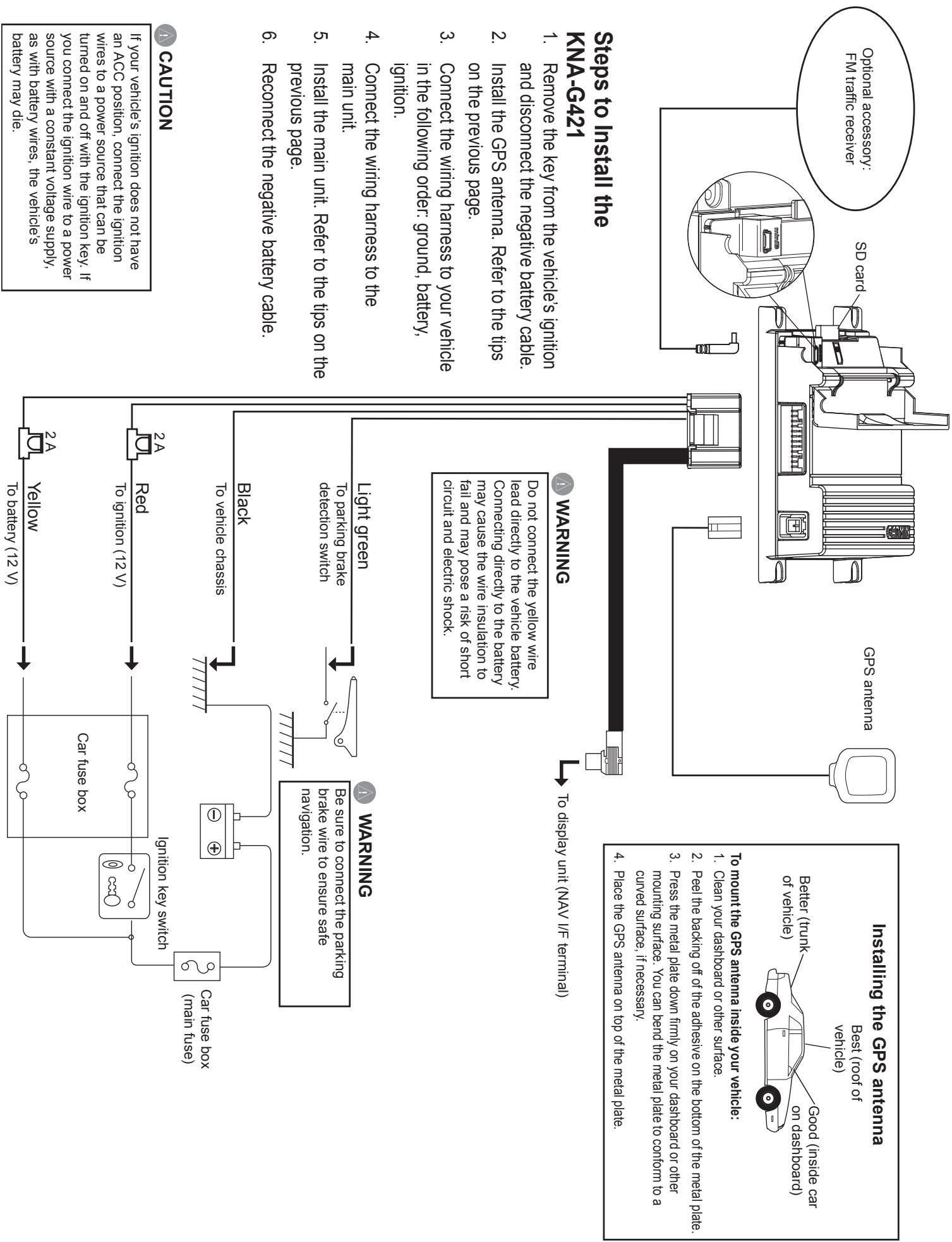 KENWOOD KNA-G421 - Installing Optional Accessories - 1