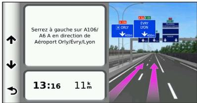 Serrez à gauche sur A106/ A6.A en direction de Aéroport Orly/Evry/Lyon 13:16 11km