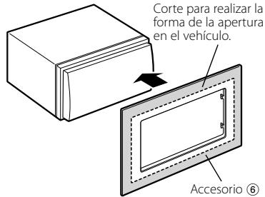 Corte para realizar la forma de la apertura en el vehículo. Accesorio 6