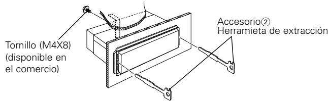 Tornillo (M4X8) (disponible en el comercio) Accesorio② Herramieta de extracción