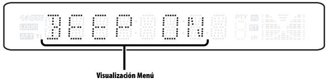 A/EDS LOUD ATT EEPON PTY IN ST ch Visualización Menú
