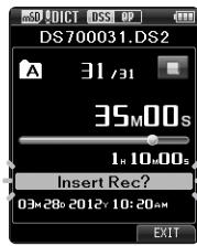 OLYMPUS DS-7000 - Enregistrement d'insertion - 3