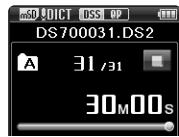 OLYMPUS DS-7000 - Mettez le commutateur en position STOP (■) pour arrêter l'enregistrement. - 1
