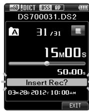 OLYMPUS DS-7000 - Enregistrement d'insertion - 1