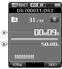 OLYMPUS DS-7000 - Mettez le commutateur en position STOP (■) pour arrêter l'écrasement. - 1