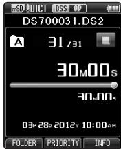OLYMPUS DS-7000 - Informations sur le fichier affiché - 1