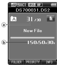 OLYMPUS DS-7000 - Appuyez sur la touche NEW pour créer un nouveau fichier. - 1
