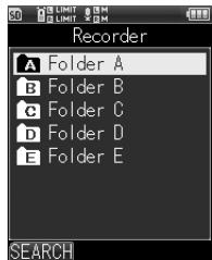 OLYMPUS LS-20 - Recherche de fichier - 1