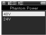 OLYMPUS LS-20 - Alimentation phantom sélectionnée - 1