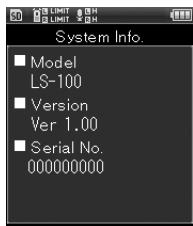 OLYMPUS LS-20 - Info système - 2