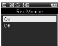 OLYMPUS LS-20 - Utilisez les touches + / - pour sélectionner le réglage. - 1