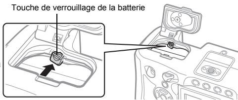 Touche de verrouillage de la batterie