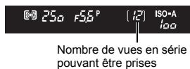 25.0 56° [12] ISO-A 100 Nombre de vues en série pouvant être prises
